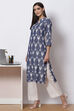 Blue & White Cotton woven 2 Piece Set image number 3