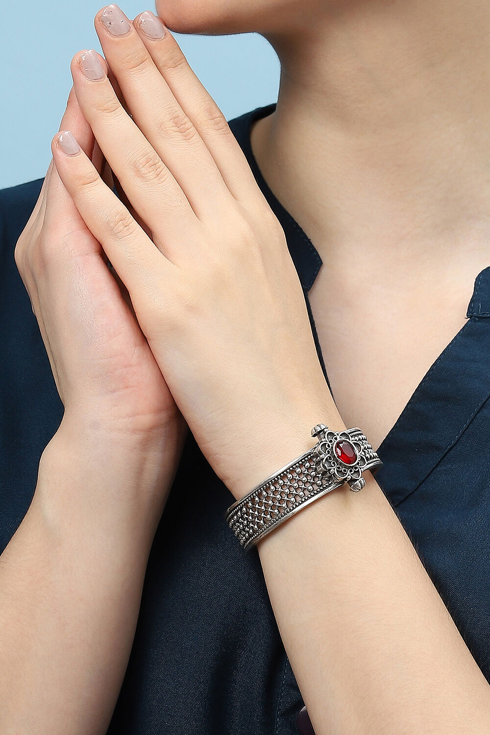 Oxidised-Red Brass Bangles image number 1