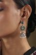 Green Brass Jhumka image number 1