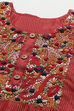 Maroon Art Silk Unstitched Suit Set image number 2