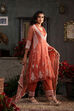 Burnt Orange Viscose Kalidar Dyed Suit Set image number 5