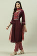 Jade Green Rayon A-Line Kurta Slim Pant Suit Set image number 7