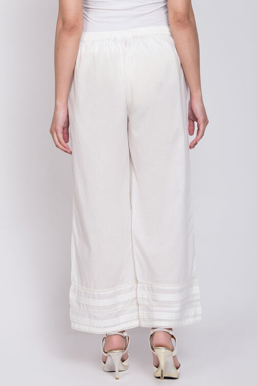 Beige Cotton Palazzo image number 3