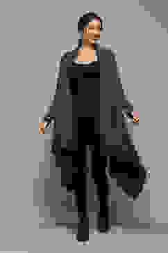 Teal Blue Acrylic Straight Yarndyed Sweater image number 0