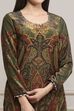 Heena Green Polyester Straight Printed Kurta Pants Set image number 1