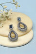 Navy Blue Brass Earrings image number 0