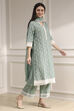 Nude-Toned Chanderi Straight Suit Set image number 5