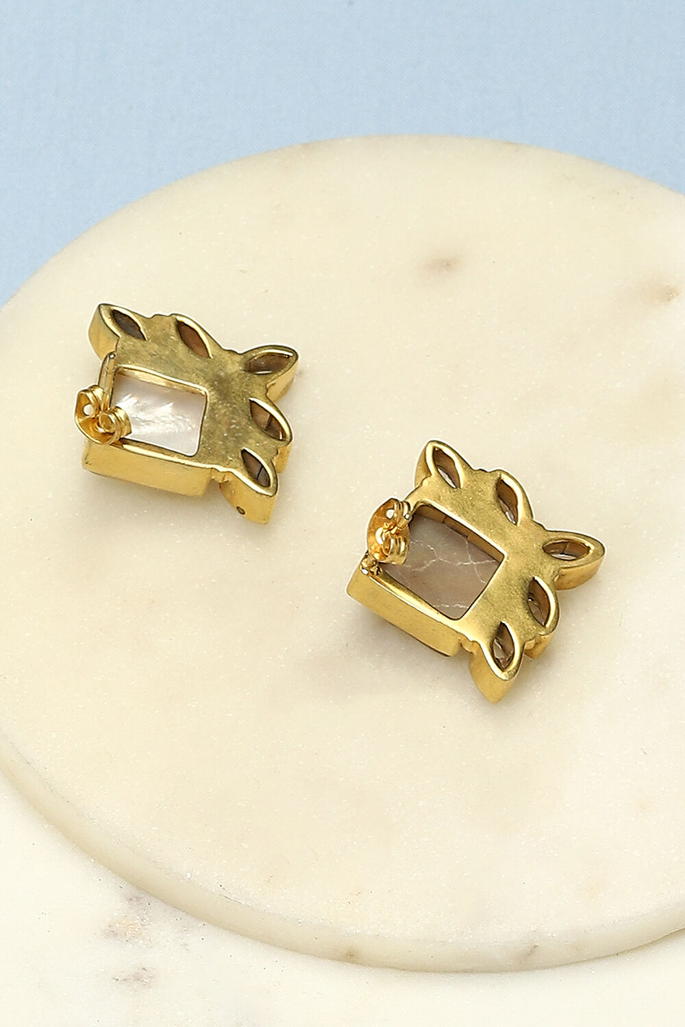 White Brass Earrings image number 2