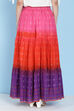 Green Cotton Tiered Skirt image number 3