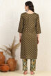 Rust Cotton Unstitched Suit Set image number 5