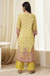 Green Modal Blend Straight Suit Set image number 4