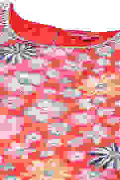 Red Polyester A-Line Printed Kurta Sharara Suit Set image number 1