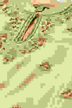 Rohit Bal Beige Cotton Blend Straight Kurta Suit Set image number 1