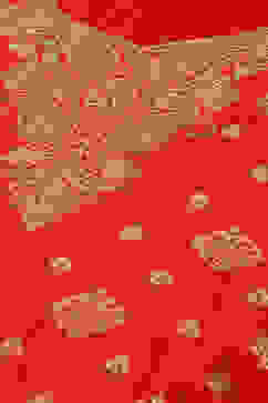 Red Cotton Blend Straight Yarndyed Kurta Palazzo Suit Set image number 1