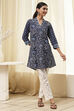 Indigo Straight Short Kurta image number 5