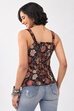 Black Cotton Floral Printed Straight Top image number 4