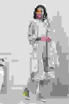 Turquoise Cotton Straight Suit Set image number 5