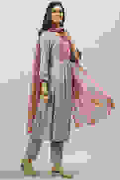 Jade Green Rayon A-Line Kurta Slim Pant Suit Set image number 6