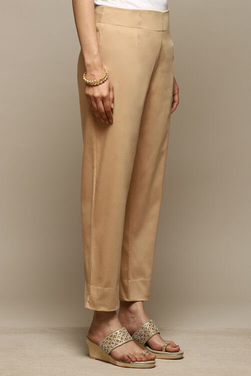Black Cotton Relaxed Pant image number 3