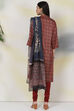 Maroon Art Silk Straight Kurta Churidar Suit Set image number 6