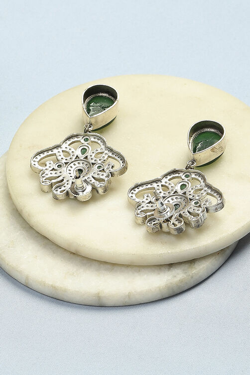 Green Brass Drop & Danglers image number 2