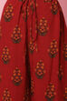 Rust Cotton Floral Palazzo Pants image number 1