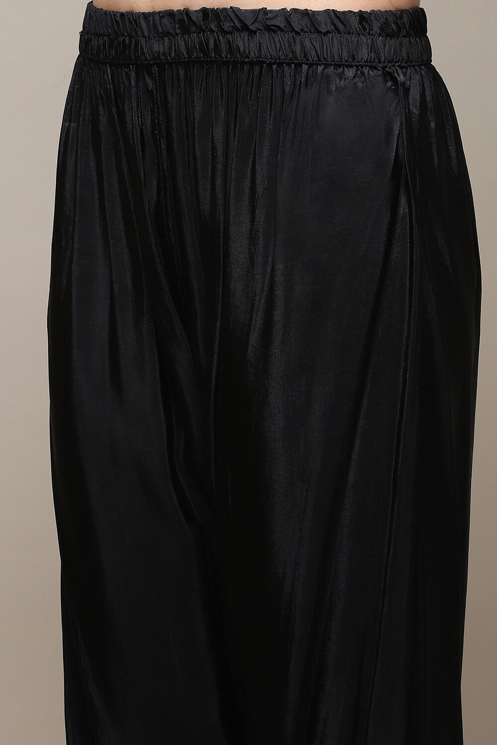 Black Organza Printed Unstitched Suit Set image number 3