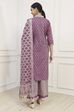 Mustard Chanderi Blend Brocade Unstitched Suit Set image number 5