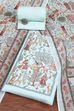 Pink Cotton Printed Embroidered Unstitched Suit Set image number 0