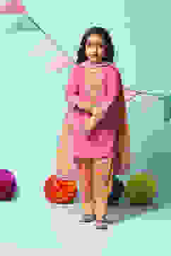 Pink Cotton Straight Kurta Salwar Suit Set image number 7