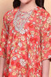 Coral Floral Asymmetric Suit Set image number 1