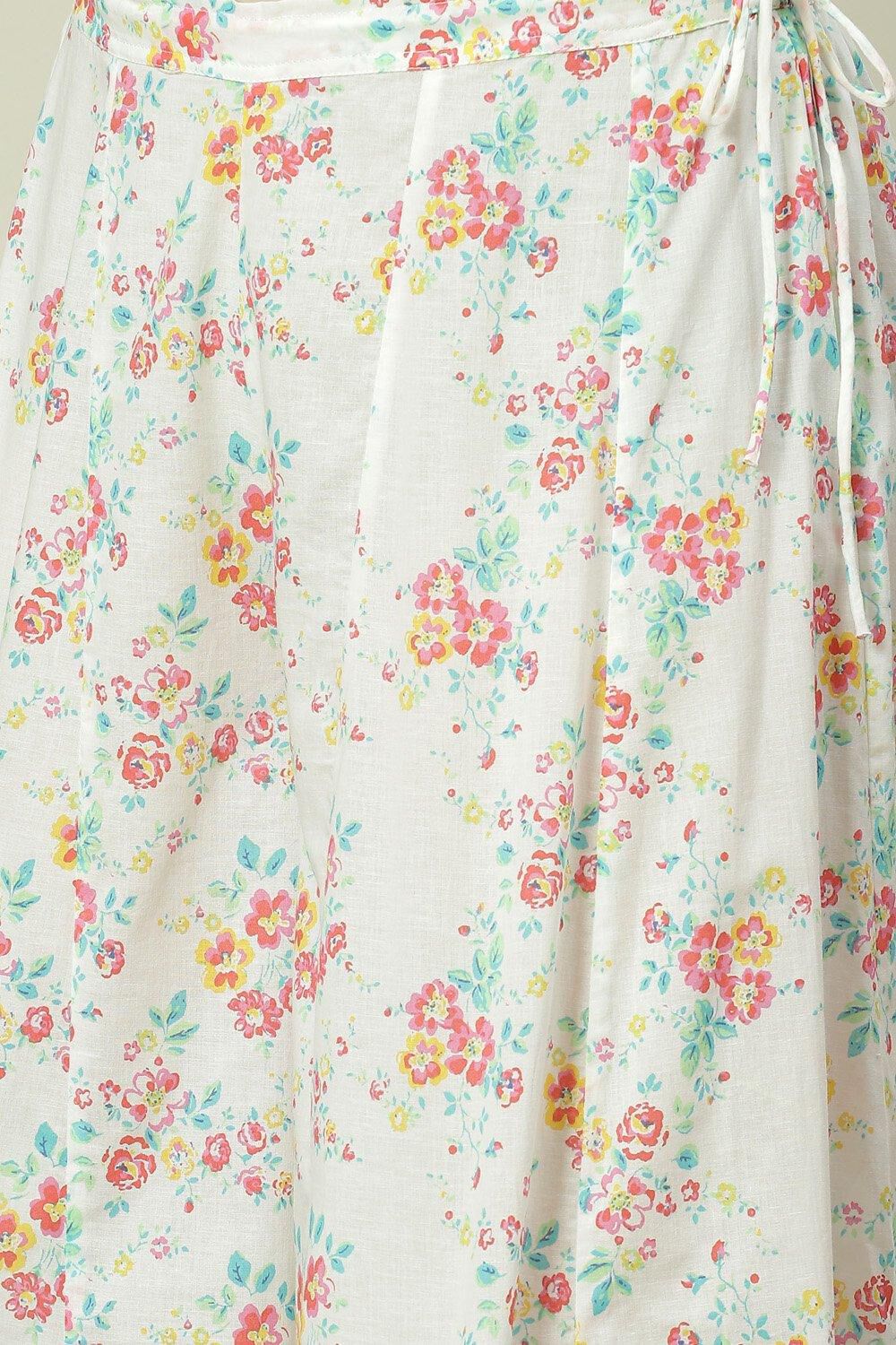 White Viscose Straight Kurta Sharara Suit Set image number 2