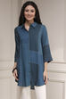 Blue Printed Straight Shirt image number 5