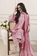 Pink Cotton Straight Suit Set
