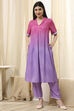 Lilac and Pink Printed Straight Co-ord Set image number 0