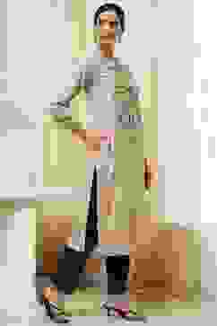 Beige Printed Straight Kurta image number 4