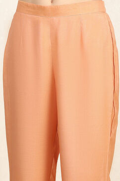 Peach Muslin Unstitched Suit Set image number 3