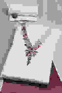 Off White Cotton Hand Embroidered Unstitched Suit Set image number 0