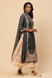 Grey And Almond Cotton Double Layered Suit Set image number 7