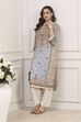 Beige Viscose Straight Kurta