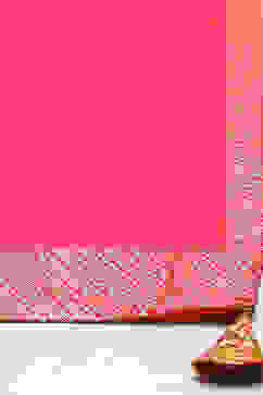 Fuschia Cotton Anarkali Kurta Churidar Suit Set image number 2