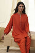 Burnt Orange Straight Solid Co-ord Set image number 7