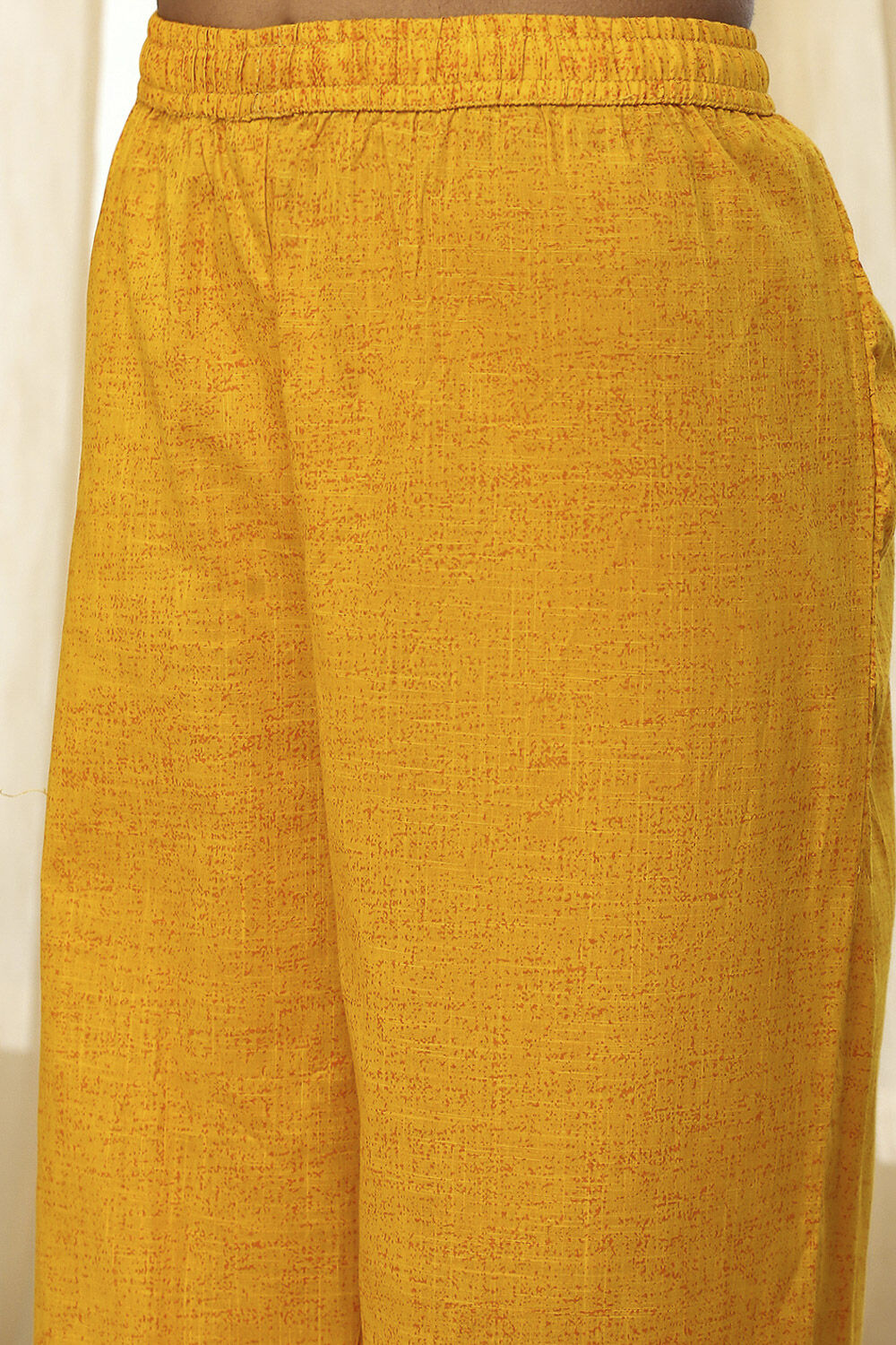 Yellow Pure Cotton Straight Kurta Set image number 2