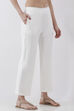 Blue Viscose Blend Wide Leg Pants image number 3