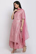 Onion Pink Art Silk Straight Kurta Sharara Suit Set image number 3