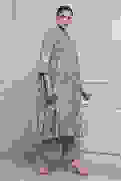 Blue Floral Printed Asymmetric Suit Set image number 5