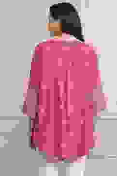 Pink Printed Short Kurta image number 3