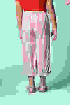 Off White Cotton Pants image number 4