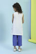 White Cotton Straight Kurta Pants Set image number 4
