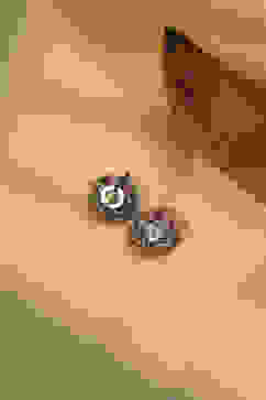 Green Pink Brass Studs image number 2